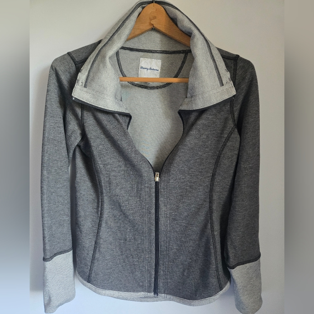 Tommy Bahama Gray Zip-Up Jacket